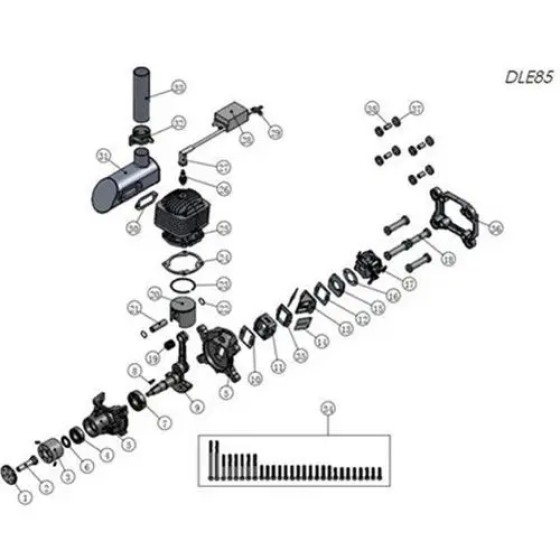 New DLE85 Gasoline Engine 85CC for Model Airplane RC Drone Airplane